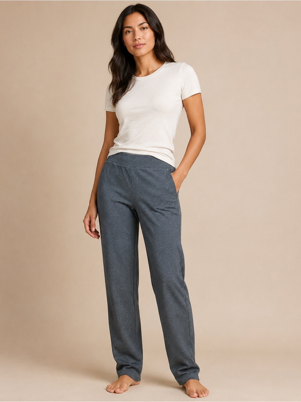 Michael Kors Straight-Leg Joggers in Heather Charcoal